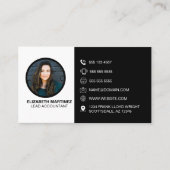 Carte de visite avec photo et générateur de code Q (Devant)