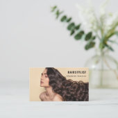 Carte de visite avec photo pour coiffeur (Debout devant)