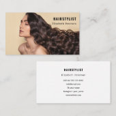 Carte de visite avec photo pour coiffeur (Devant / Derrière)