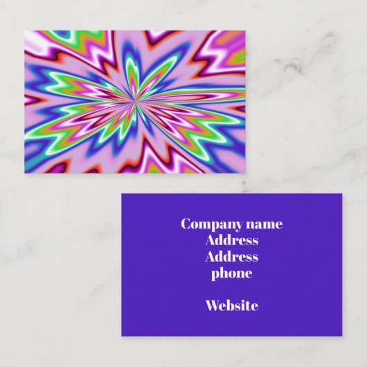 Carte de visite avec psychedilc