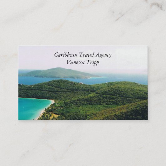 Carte de visite avec scène des Caraïbes (Devant)