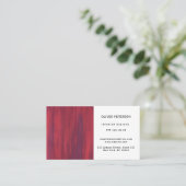 Carte de visite avec texture bois. (Debout devant)