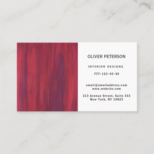 Carte de visite avec texture bois. (Devant)