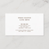 Carte de visite avec texture de bois. (Dos)