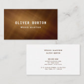 Carte de visite avec texture de bois. (Devant / Derrière)