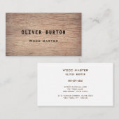 Carte de visite avec texture de bois. (Devant / Derrière)