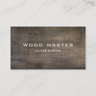Carte de visite avec texture de bois.