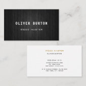 Carte de visite avec texture de bois. (Devant / Derrière)