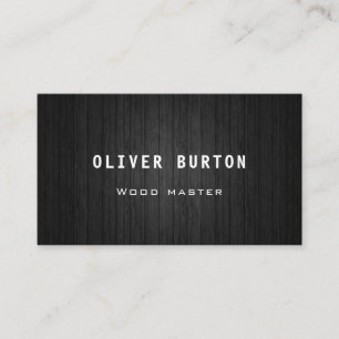 Carte de visite avec texture de bois.