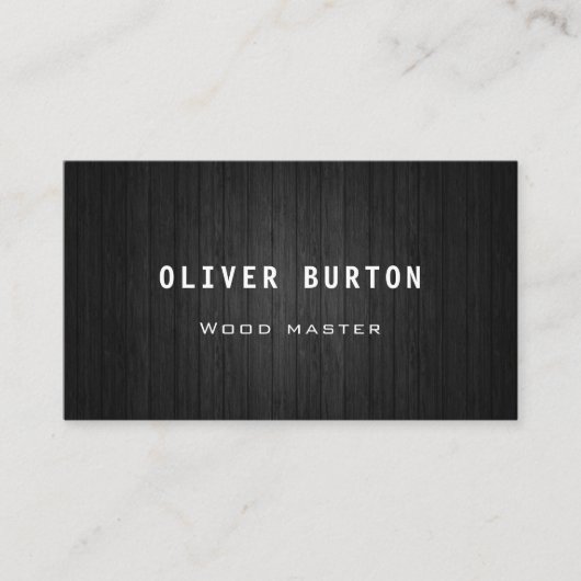 Carte de visite avec texture de bois. (Devant)