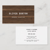 Carte de visite avec texture de bois. (Devant / Derrière)