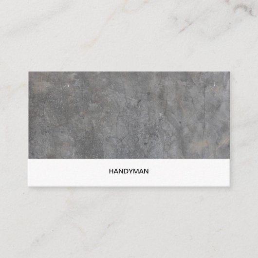 Carte de visite avec texture en béton. (Devant)