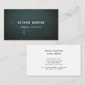Carte de visite avec texture foncée pour le travai (Devant / Derrière)