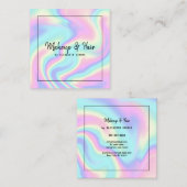 Carte de visite avec texture holographique. (Devant / Derrière)