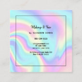 Carte de visite avec texture holographique. (Dos)