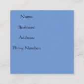 Carte de visite avec thème Showtime Circus (Dos)