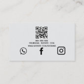 Carte De Visite Avec typographie propre avec slogan (Dos)