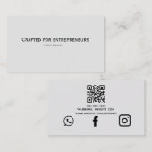 Carte De Visite Avec typographie propre avec slogan (Devant / Derrière)