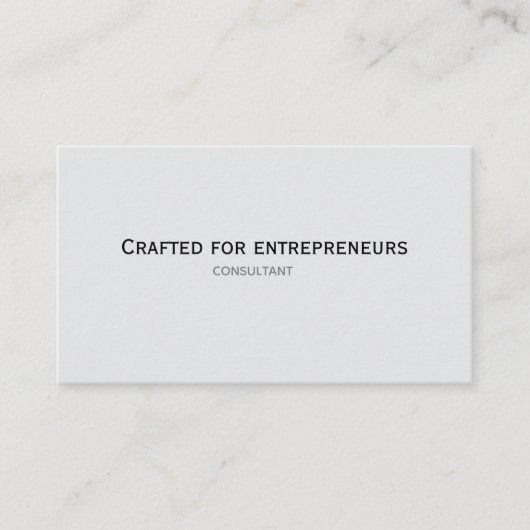 Carte De Visite Avec typographie propre avec slogan (Devant)