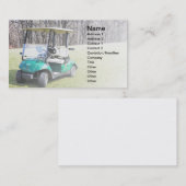 carte de visite avec un chariot de golf (Devant / Derrière)
