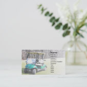 carte de visite avec un chariot de golf (Debout devant)