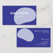 Carte de visite avec un design de forme neutre-ble (Devant / Derrière)