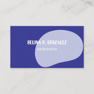 Carte de visite avec un design de forme neutre-ble
