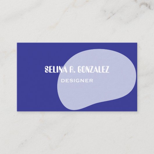 Carte de visite avec un design de forme neutre-ble (Devant)