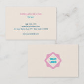 Carte de visite avec votre logo (Devant / Derrière)