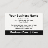 Carte de visite avec votre logo (Devant)