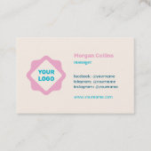 Carte de visite avec votre logo (Devant)