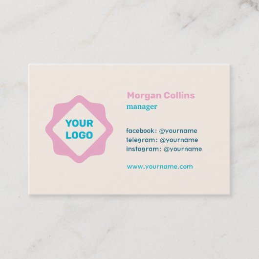 Carte de visite avec votre logo (Devant)