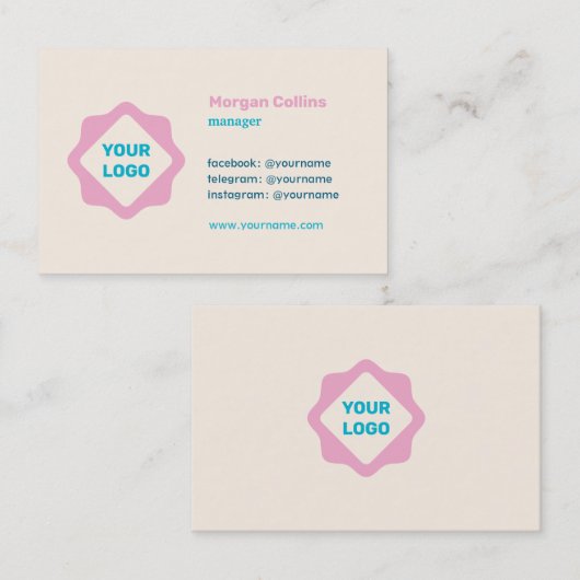 Carte de visite avec votre logo (Devant / Derrière)