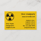 Carte De Visite Avertissement de radioactivité (Devant)