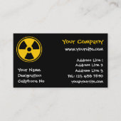 Carte De Visite Avertissement de radioactivité (Devant)