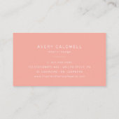 Carte de visite Avery Minimal Blush Peach Soft Cor (Dos)