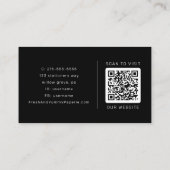 Carte De Visite AVERY Modern Black Double Frame QR Code (Dos)