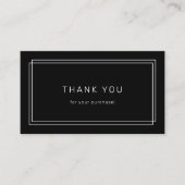 Carte De Visite AVERY Modern Dark Double Frame Thank You (Devant)
