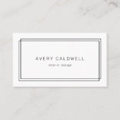 Carte De Visite AVERY Modern Minimalist Double Frame (Devant)