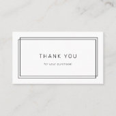 Carte De Visite AVERY Modern Minimalist Double Frame Thank You (Devant)