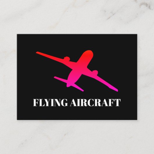 Carte De Visite Aviateur d'avion volant (Devant)