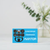 Carte De Visite Aviateur Unique Et Drôle (Debout devant)
