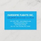 Carte De Visite Aviateur Unique Et Drôle (Dos)