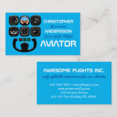 Carte De Visite Aviateur Unique Et Drôle (Devant / Derrière)