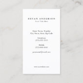 Carte De Visite Aviation Minimaliste (Dos)