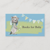 Carte De Visite Aviator Wolf Baby shower Livres Pour Bébé (Devant)