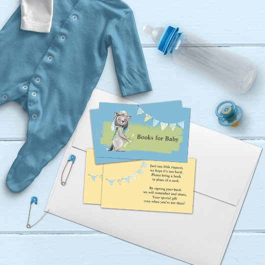 Carte De Visite Aviator Wolf Baby shower Livres Pour Bébé