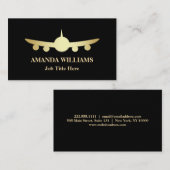 Carte De Visite Avion (Devant / Derrière)