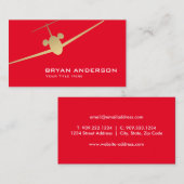 Carte de visite avion à réaction (Devant / Derrière)