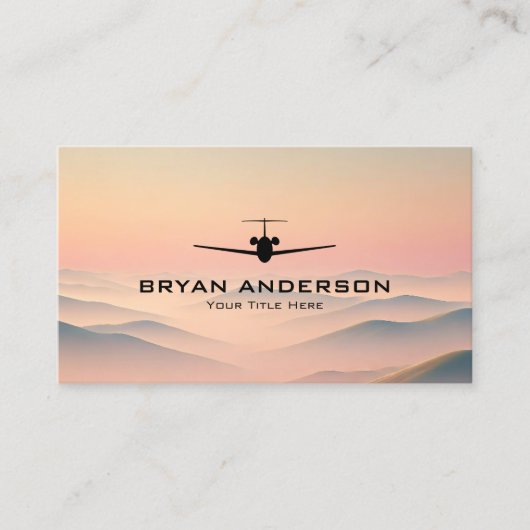 Carte de visite avion à réaction (Devant)